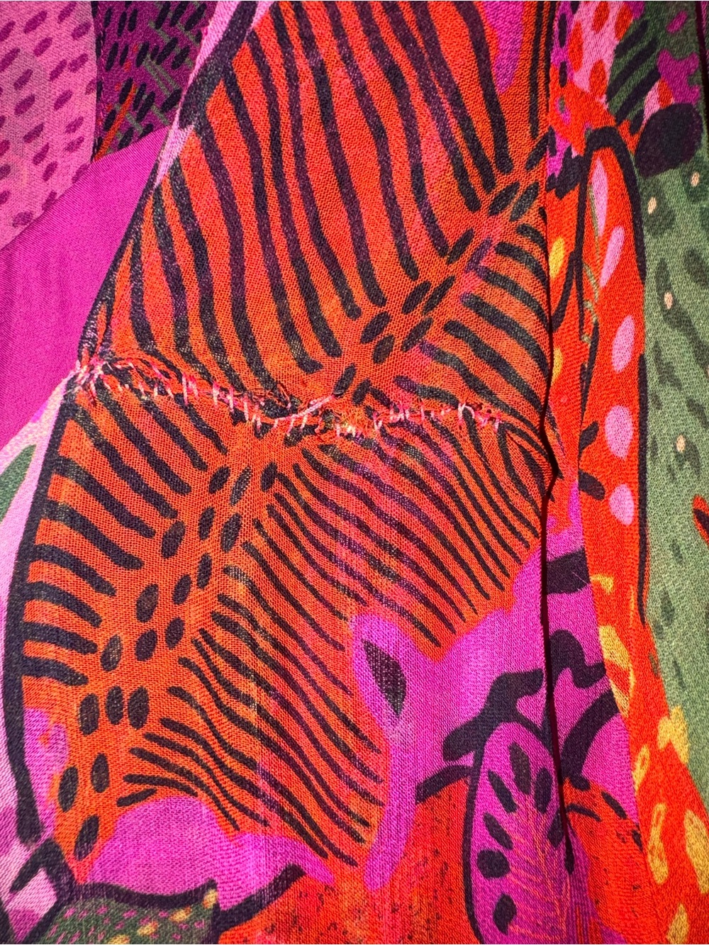 FARM Rio Fuchsia and Green Floral V-Neck Maxi Dress - Picture 5 of 5